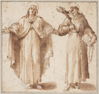 K 059
<br/>
De maagd Maria; Franciscus van Assisi
<br/>
<em>Pomarancio, Niccolò (1524/36-1596)</em>